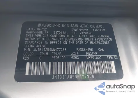 2022 Nissan Rogue Sport S from USA, damaged, VIN JN1BJ1AW9NW477368
